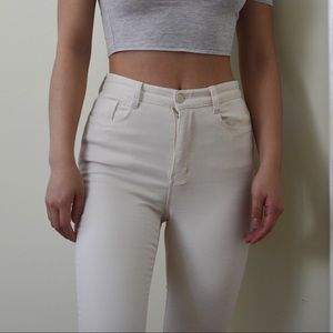 ✨Limited Cream Color Super Skinny Jeans